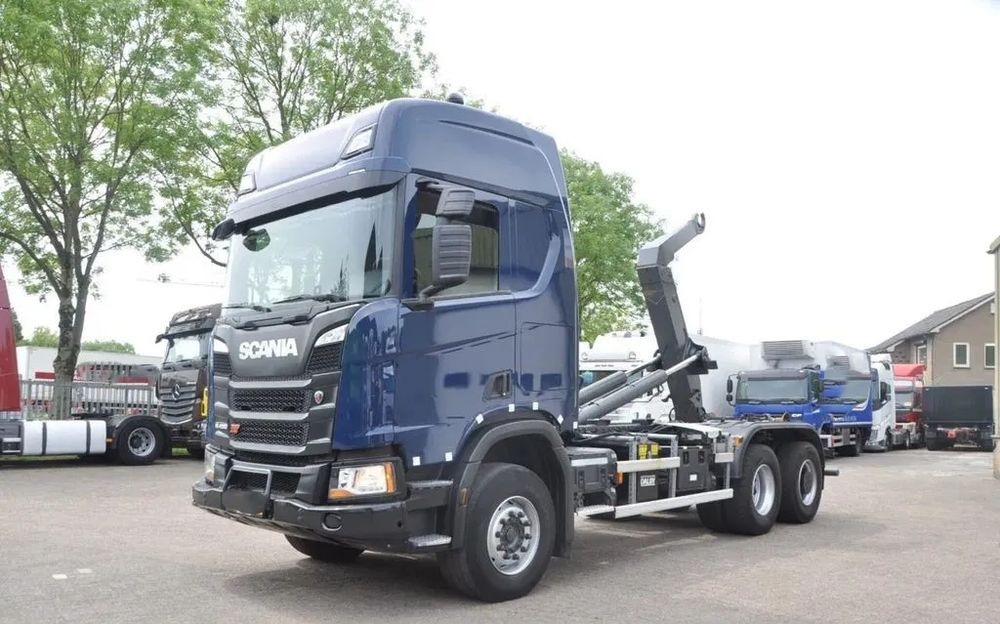 Scania R450 XT / 6X4/ RETARDER/EURO 6/OŚ PODNOSZONA Z NAPĘDEM/ - Hook-lift sunkvežimis: foto 1 Scania R450 XT / 6X4/ RETARDER/EURO 6/OŚ PODNOSZONA Z NAPĘDEM/ - Hook-lift sunkvežimis: foto 1