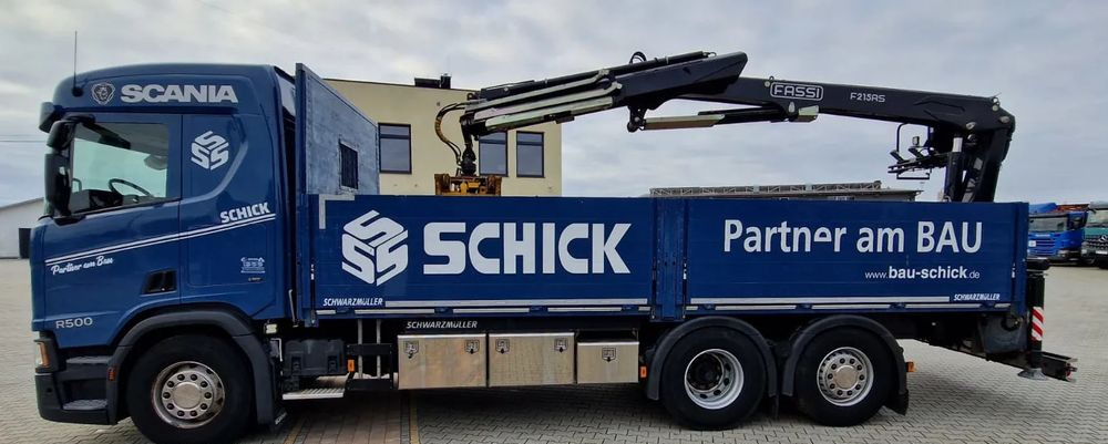 Scania Scania/ R 500/ 6x2 /Fassi F 215 AS - Platforminis/ Bortinis sunkvežimis, Sunkvežimis su kranu: foto 3 Scania Scania/ R 500/ 6x2 /Fassi F 215 AS - Platforminis/ Bortinis sunkvežimis, Sunkvežimis su kranu: foto 3