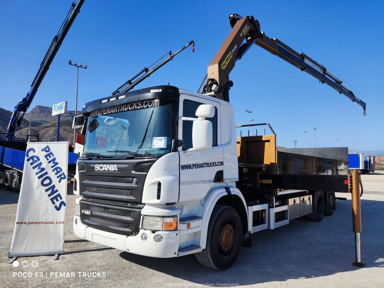 SCANIA P 420 6X2 GRUA CAJA FIJA - Konteineris-vežimus/ Sukeisti kūną sunkvežimis, Sunkvežimis su kranu: foto 1 SCANIA P 420 6X2 GRUA CAJA FIJA - Konteineris-vežimus/ Sukeisti kūną sunkvežimis, Sunkvežimis su kranu: foto 1