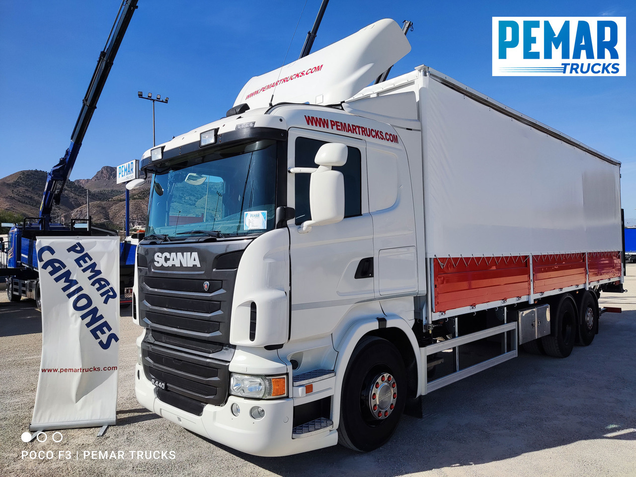 SCANIA R 440 6X2 SEMITAUTLINER - Tentinis sunkvežimis: foto 1 SCANIA R 440 6X2 SEMITAUTLINER - Tentinis sunkvežimis: foto 1