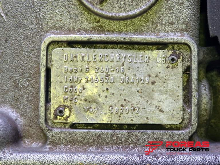 Pavarų dėžė - Sunkvežimis MERCEDES-BENZ ACTROS MP3 G240 - 16 WITH HYDRAULIC LEVER: foto 10