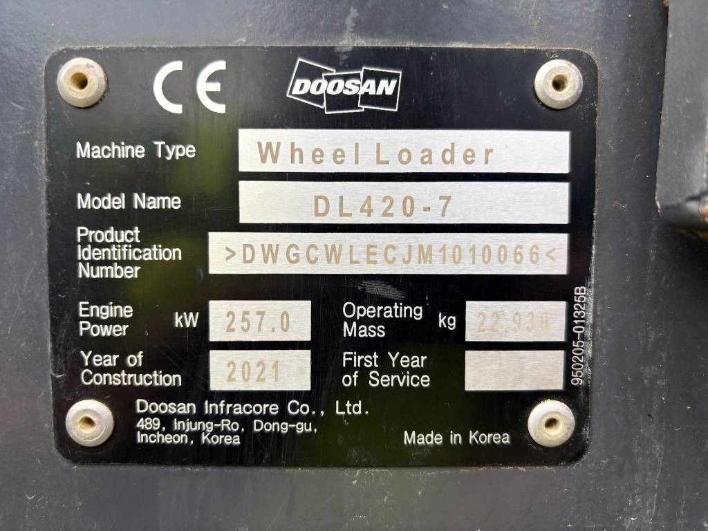 Doosan DL 420-7 (CDC / Under Preparation) - Ratinis krautuvas: foto 2 Doosan DL 420-7 (CDC / Under Preparation) - Ratinis krautuvas: foto 2