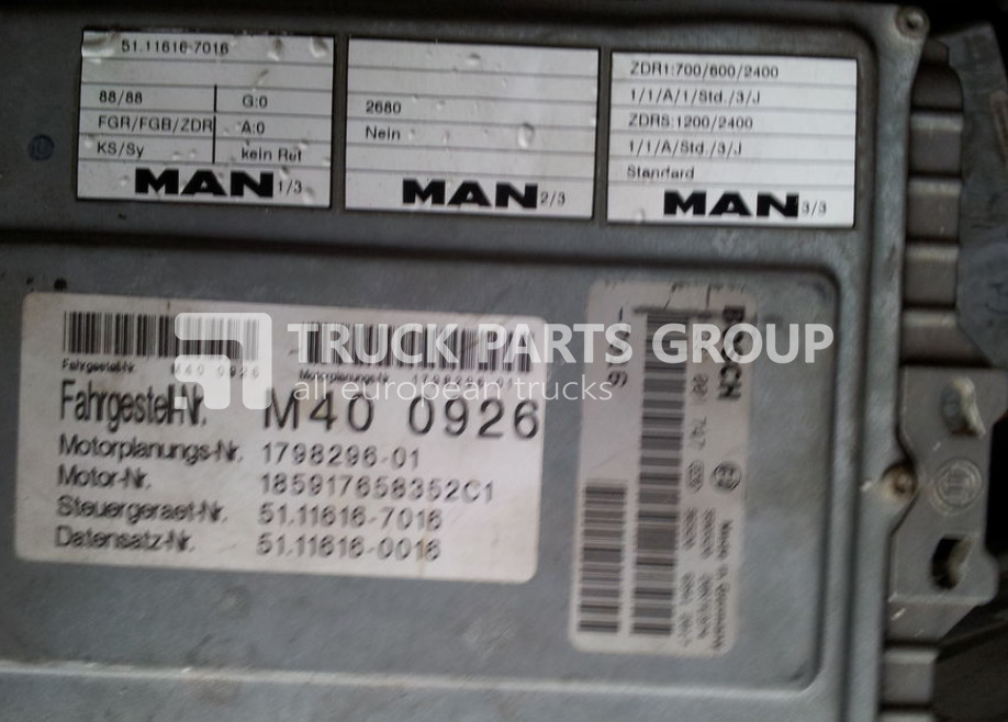 MAN ECU EDC, engine control unit 4 series , L2000, 51116167173, 5111 control unit - Valdymo blokas - Sunkvežimis: foto 4 MAN ECU EDC, engine control unit 4 series , L2000, 51116167173, 5111 control unit - Valdymo blokas - Sunkvežimis: foto 4