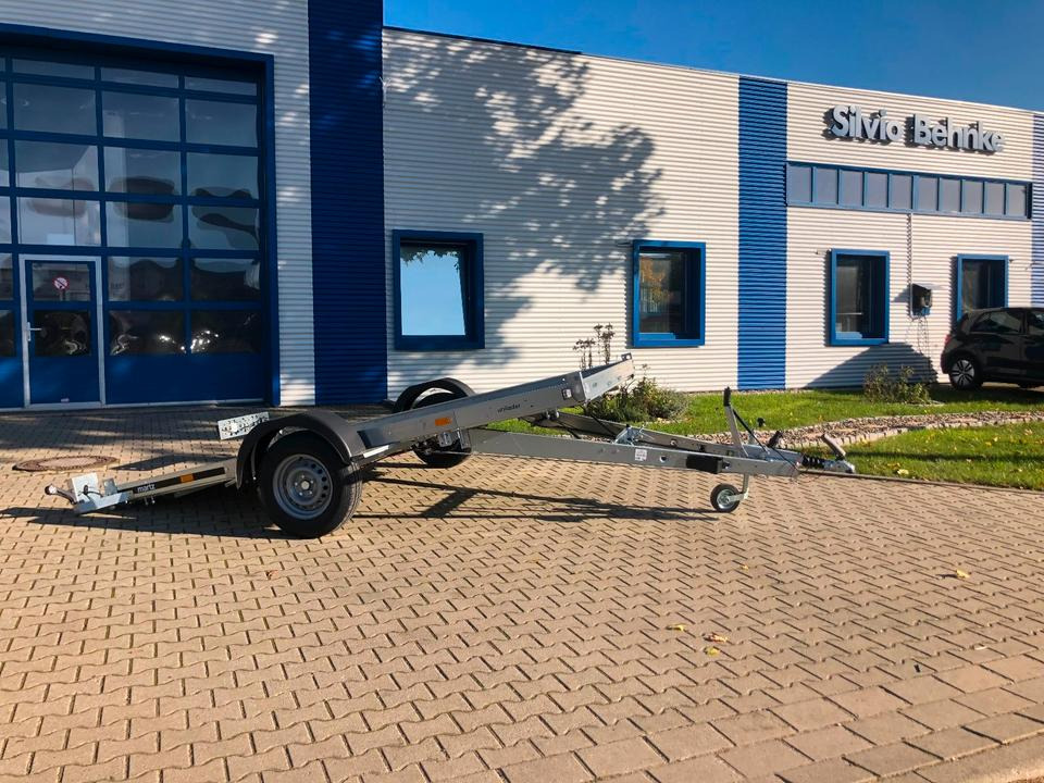 Martz Anhänger / Tieflader 1163Kg Nutzlast mit Knickdeichsel zum Kippen 3250x1850mm *INKL.19% MWST* - Motociklo priekaba: foto 1 Martz Anhänger / Tieflader 1163Kg Nutzlast mit Knickdeichsel zum Kippen 3250x1850mm *INKL.19% MWST* - Motociklo priekaba: foto 1