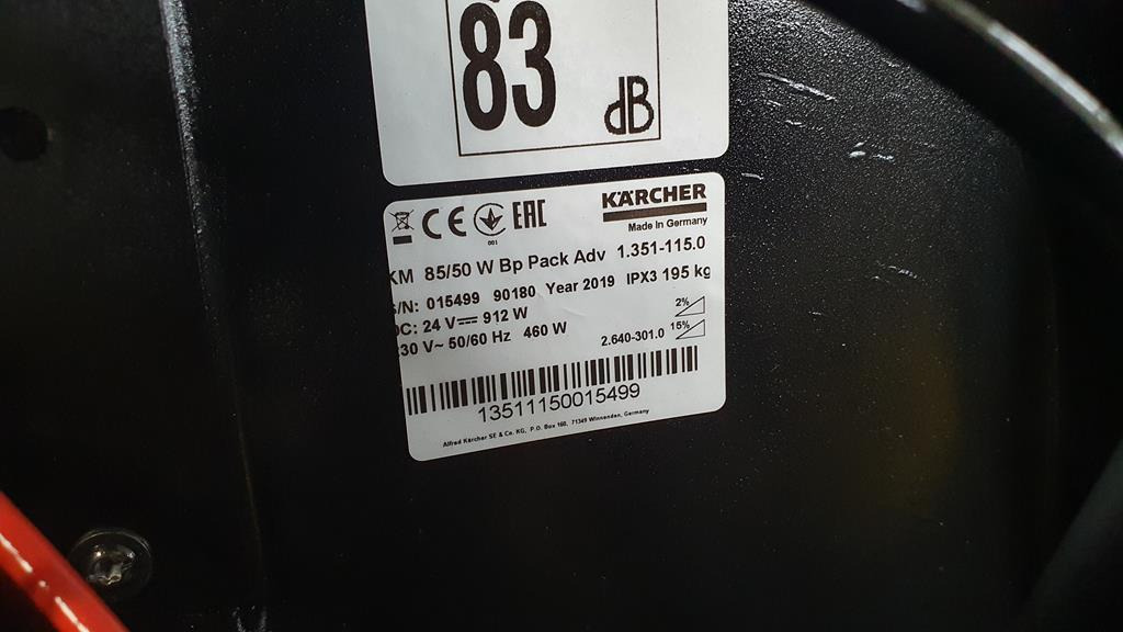 Grindų šlavimo mašina KÄRCHER KM 85/50 W Bp Accu: foto 11