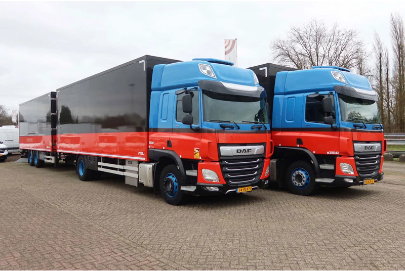 DAF CF 410 Bakwagen+Trailer met klep 2.000 kg. 6 Stuks in voorraad. Price 49.500,-- euro netto. - Furgonas sunkvežimis: foto 2 DAF CF 410 Bakwagen+Trailer met klep 2.000 kg. 6 Stuks in voorraad. Price 49.500,-- euro netto. - Furgonas sunkvežimis: foto 2