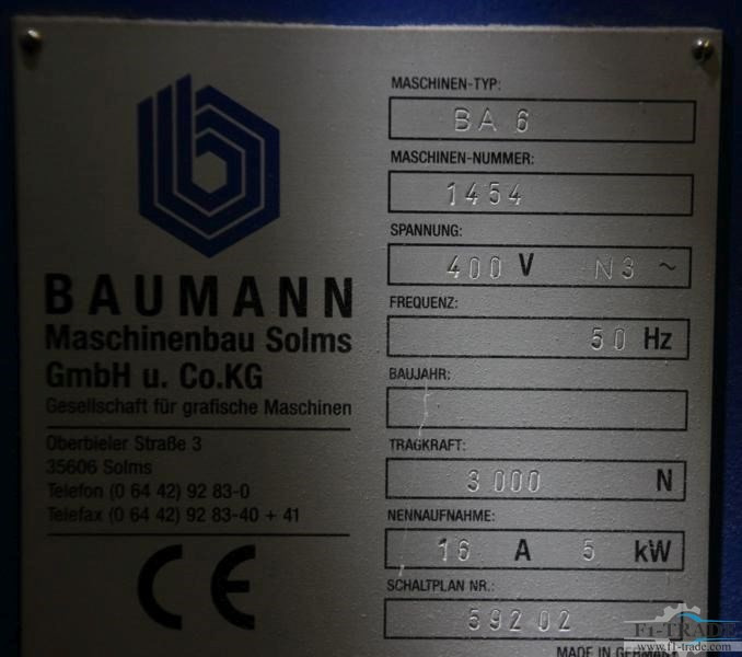 Baumann BA 6 - Spausdinimo mašina: foto 2 Baumann BA 6 - Spausdinimo mašina: foto 2