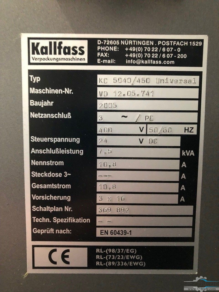 Kallfass KC5050/400 Universal - Spausdinimo mašina: foto 4 Kallfass KC5050/400 Universal - Spausdinimo mašina: foto 4