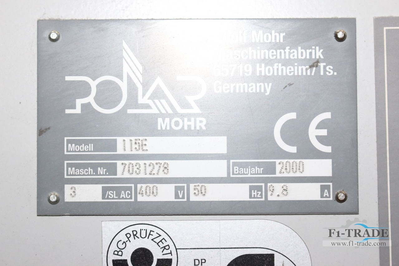 Polar 115 E - Popieriaus pjaustymo mašina: foto 4 Polar 115 E - Popieriaus pjaustymo mašina: foto 4