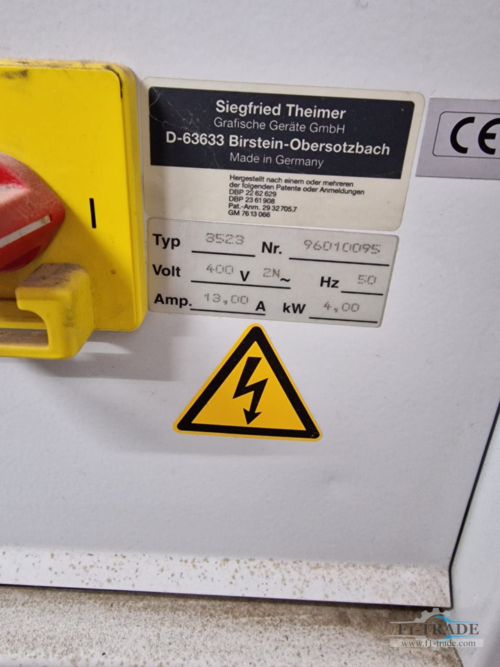 Theimer Rapid 95 3523 - Spausdinimo mašina: foto 5 Theimer Rapid 95 3523 - Spausdinimo mašina: foto 5