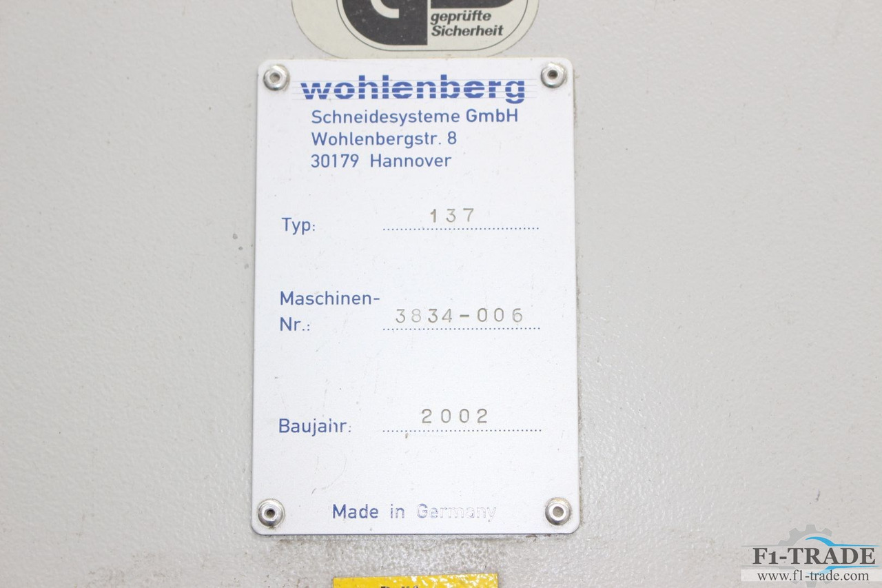 Wohlenberg 137 CUT-Tec - Popieriaus pjaustymo mašina: foto 5 Wohlenberg 137 CUT-Tec - Popieriaus pjaustymo mašina: foto 5