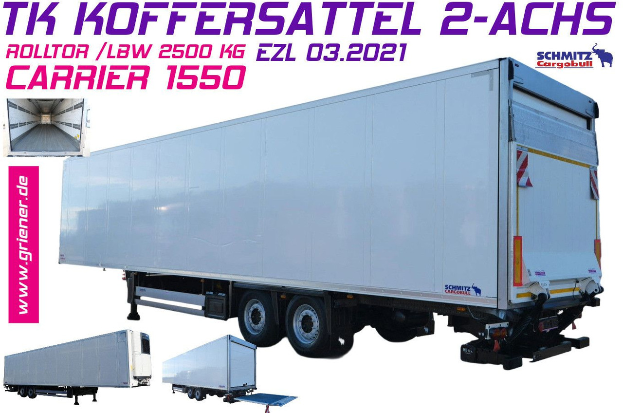 Schmitz Cargobull SKO 18 /LBW BÄR 2500 kg / CARRIER 1550 / ROLLTOR - Refrižeratorius puspriekabė: foto 1 Schmitz Cargobull SKO 18 /LBW BÄR 2500 kg / CARRIER 1550 / ROLLTOR - Refrižeratorius puspriekabė: foto 1