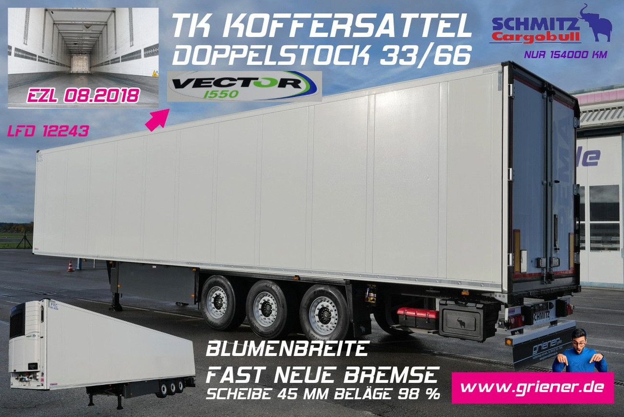 Schmitz Cargobull SKO 24/CARRIER 1550 VECTOR /DOPPELSTOCK /BLUMEN/ - Furgonas puspriekabė: foto 1 Schmitz Cargobull SKO 24/CARRIER 1550 VECTOR /DOPPELSTOCK /BLUMEN/ - Furgonas puspriekabė: foto 1