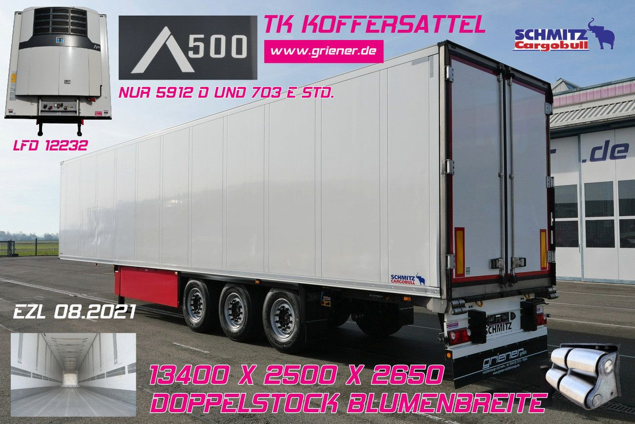 Schmitz Cargobull SKO 24/DOPPELSTOCK BLUMEN TK A500 DRP FP 45 - Refrižeratorius puspriekabė: foto 1 Schmitz Cargobull SKO 24/DOPPELSTOCK BLUMEN TK A500 DRP FP 45 - Refrižeratorius puspriekabė: foto 1