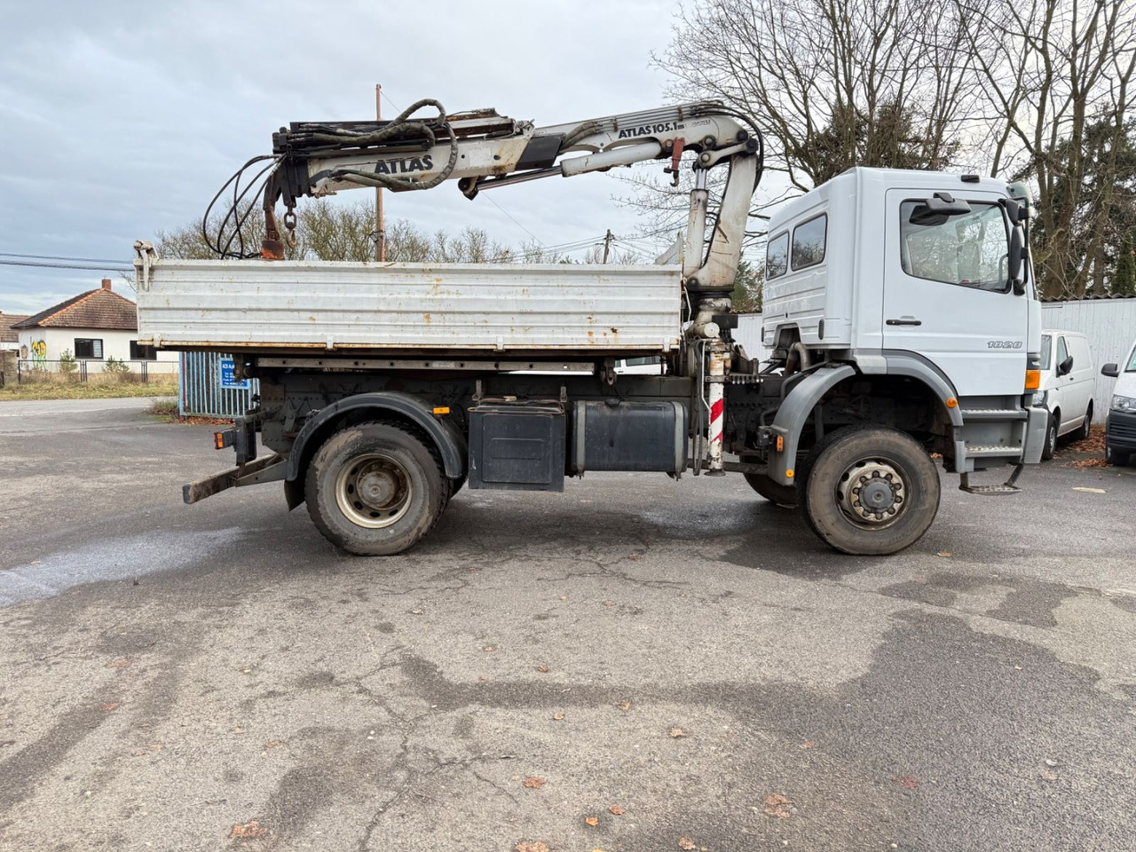 Mercedes-Benz Atego 1828 4x4 Kipper-Kran Atlas - Savivartis sunkvežimis, Sunkvežimis su kranu: foto 5 Mercedes-Benz Atego 1828 4x4 Kipper-Kran Atlas - Savivartis sunkvežimis, Sunkvežimis su kranu: foto 5