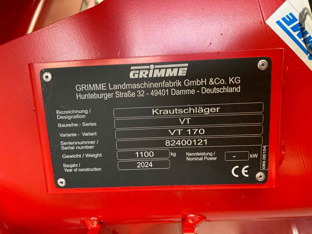 Grimme VT 170 - Bulvienojų smulkintuvas: foto 2 Grimme VT 170 - Bulvienojų smulkintuvas: foto 2
