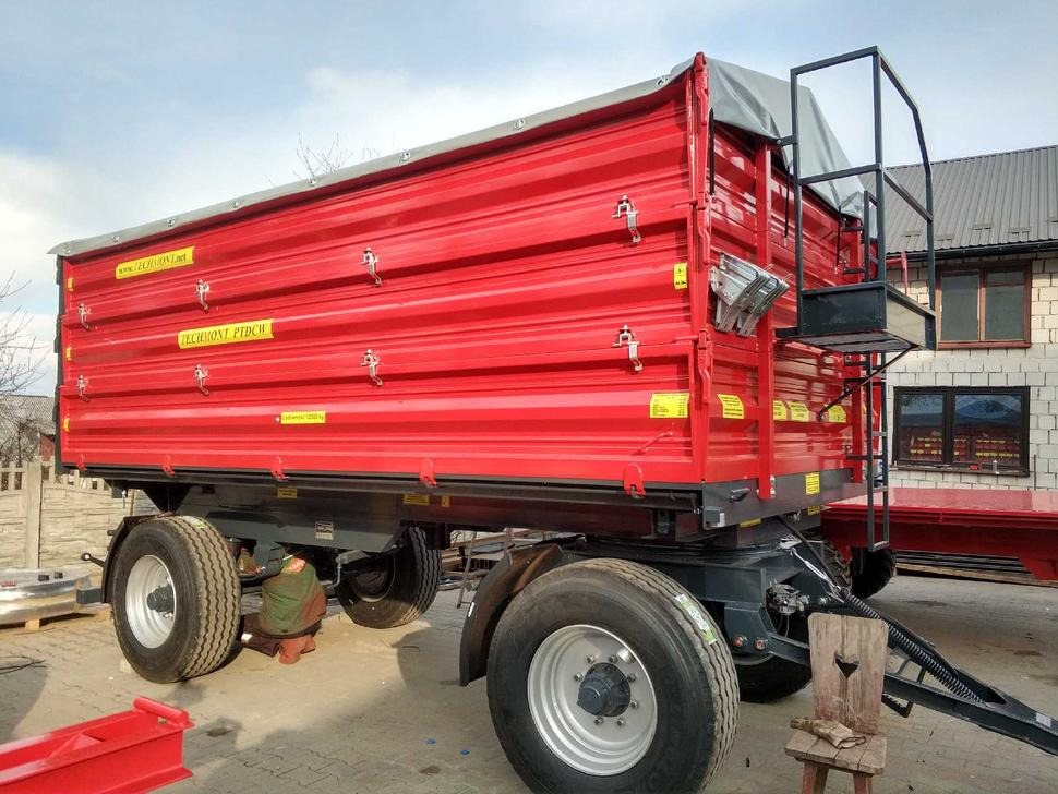 Techmont Anhänger / Trailer / Remorque / Rimorchio / Прицеп двухоосный бортовой / Przyczepa dwuosiowa PTD16 12 t - Savivartė traktorinė priekaba: foto 4 Techmont Anhänger / Trailer / Remorque / Rimorchio / Прицеп двухоосный бортовой / Przyczepa dwuosiowa PTD16 12 t - Savivartė traktorinė priekaba: foto 4