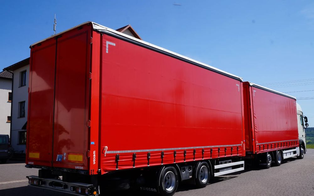 DAF XF 480 EURO 6 ZESTAW TANDEM PRZEJAZDOWY 120 M3 7,8 M + 7,8 M WECON - Tentinis sunkvežimis: foto 4 DAF XF 480 EURO 6 ZESTAW TANDEM PRZEJAZDOWY 120 M3 7,8 M + 7,8 M WECON - Tentinis sunkvežimis: foto 4