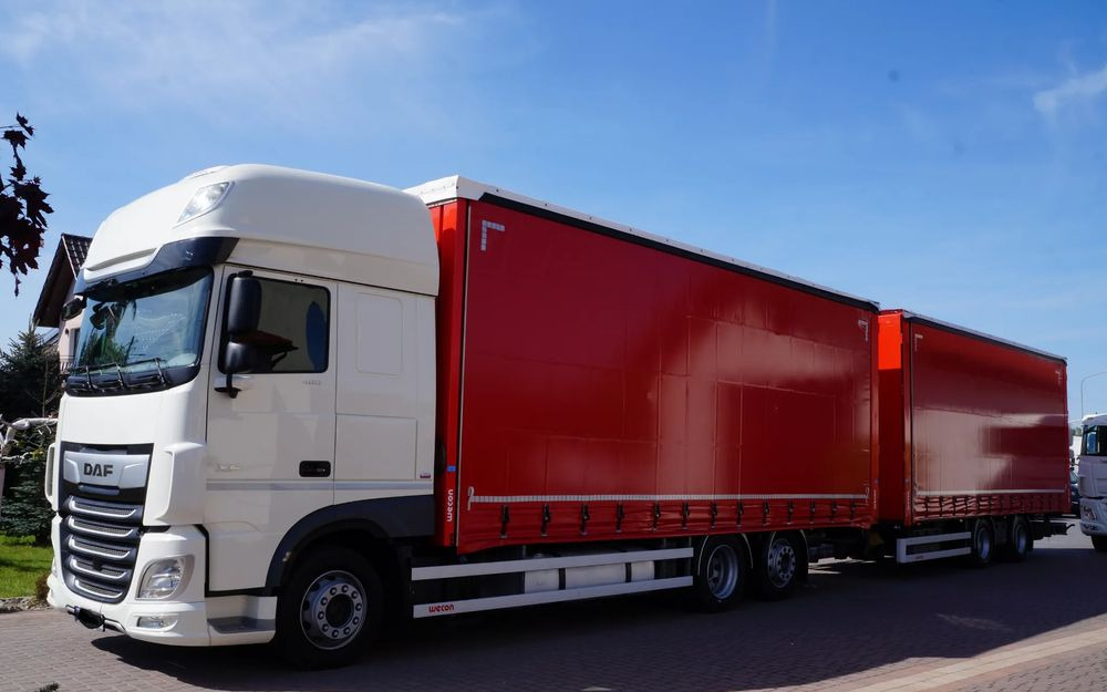 DAF XF 480 EURO 6 ZESTAW TANDEM PRZEJAZDOWY 120 M3 7,8 M + 7,8 M WECON - Tentinis sunkvežimis: foto 2 DAF XF 480 EURO 6 ZESTAW TANDEM PRZEJAZDOWY 120 M3 7,8 M + 7,8 M WECON - Tentinis sunkvežimis: foto 2
