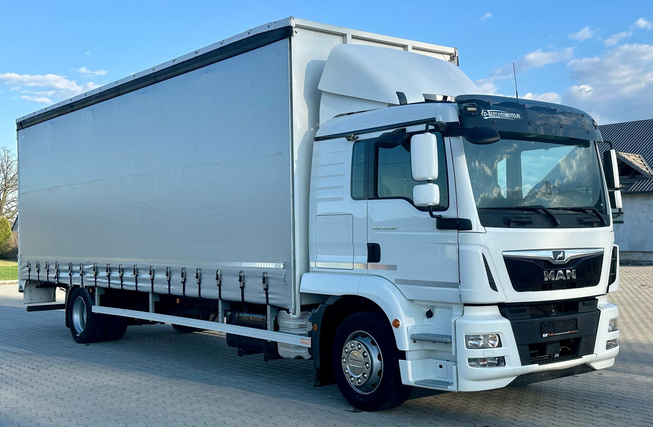 MAN TGM 18.290 / FIRANKA / WINDA / 22 EUROPALETY / AUTOMAT / SYPIALKA / 9 059 KG ŁADOWNOŚCI / NISKI PRZEBIEG / ZSUWANY DACH / EURO 6 - Tentinis sunkvežimis: foto 1 MAN TGM 18.290 / FIRANKA / WINDA / 22 EUROPALETY / AUTOMAT / SYPIALKA / 9 059 KG ŁADOWNOŚCI / NISKI PRZEBIEG / ZSUWANY DACH / EURO 6 - Tentinis sunkvežimis: foto 1