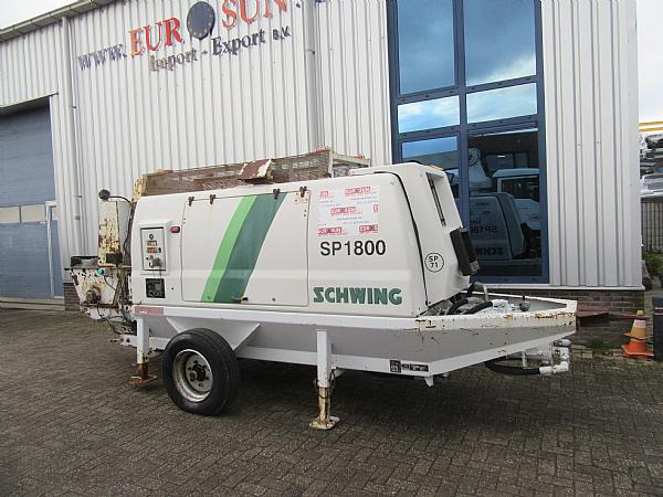 2014 SCHWING SP1800 D 129KW trailer pump - Stacionarus betono siurblys: foto 1 2014 SCHWING SP1800 D 129KW trailer pump - Stacionarus betono siurblys: foto 1