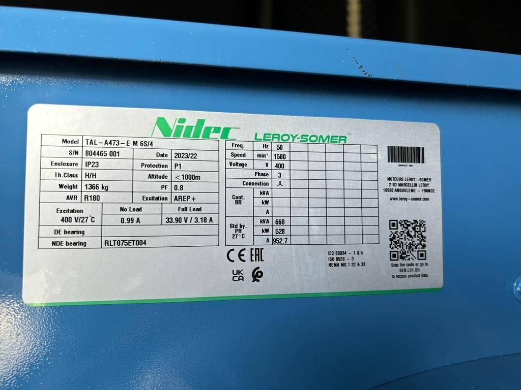 Nauja Elektrinis generatorius Baudouin 6M33G660/5 - 650 kVA Generator - DPX-19879: foto 12
