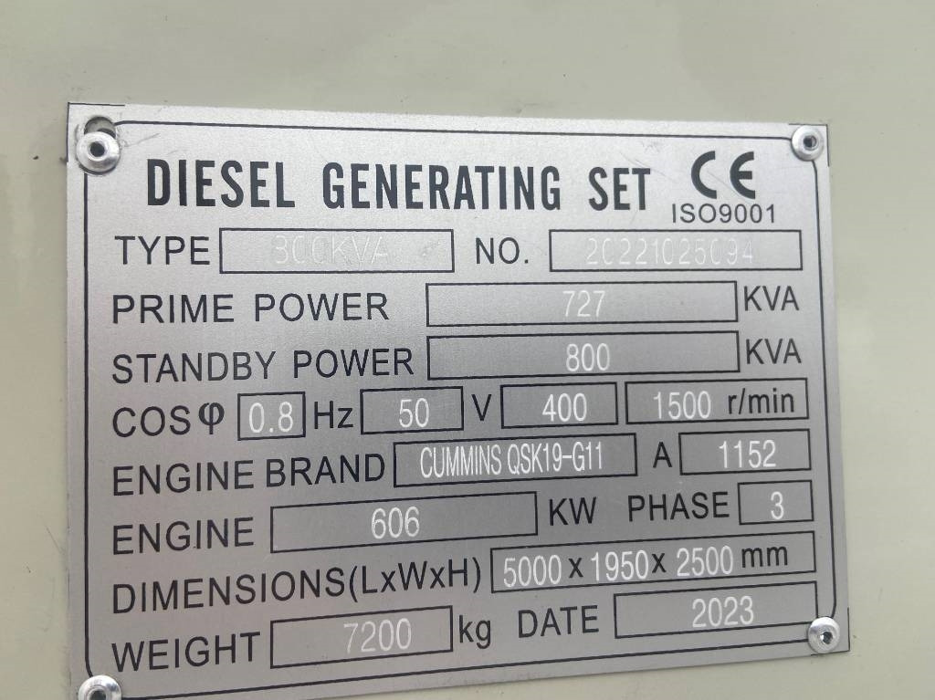 Cummins QSK19-G11 - 800 kVA Generator - DPX-19849 - Elektrinis generatorius: foto 4 Cummins QSK19-G11 - 800 kVA Generator - DPX-19849 - Elektrinis generatorius: foto 4