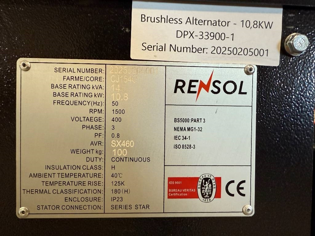Nauja Elektrinis generatorius DPX CJ164C - 13,5 kVA Alternator - DPX-33900: foto 6