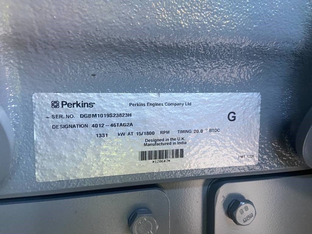 Elektrinis generatorius Perkins 4012-46TAG2A - 1.650 kVA Generator - DPX-19823: foto 11