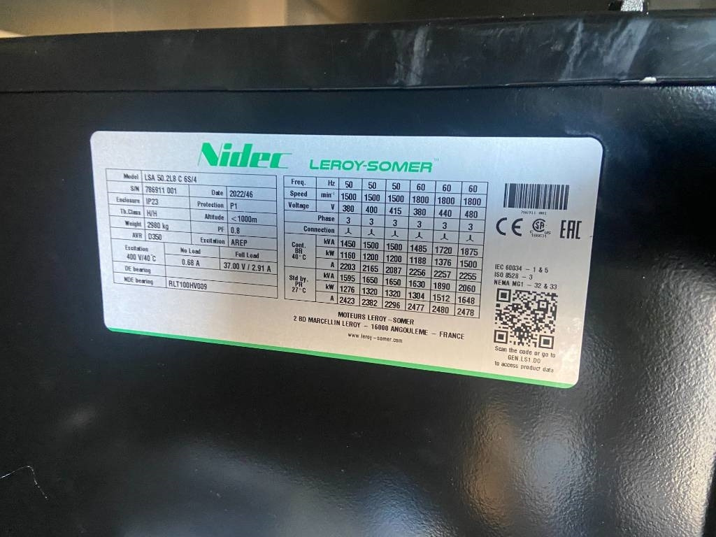 Elektrinis generatorius Perkins 4012-46TAG2A - 1.650 kVA Generator - DPX-19823: foto 22