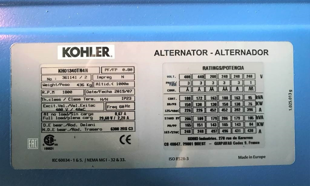 Nauja Elektrinis generatorius Sdmo J165 - 165 kVA Generator - DPX-17108: foto 12
