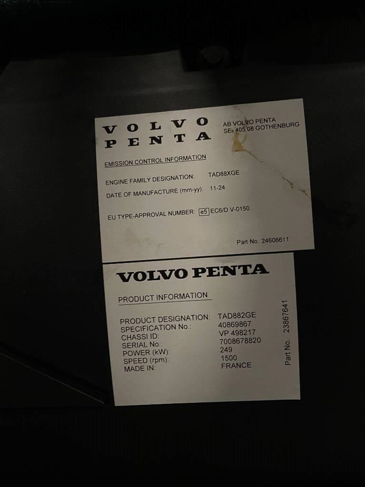 Nauja Elektrinis generatorius Volvo TAD882GE - 275 kVA Stage V Generator - DPX-19029: foto 16