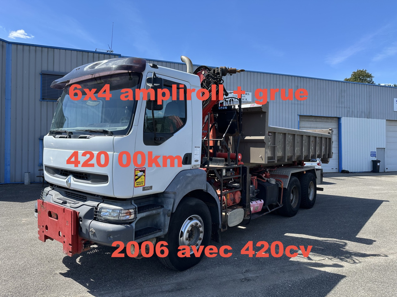 RENAULT KERAX 420DCI - Hook-lift sunkvežimis, Sunkvežimis su kranu: foto 1 RENAULT KERAX 420DCI - Hook-lift sunkvežimis, Sunkvežimis su kranu: foto 1