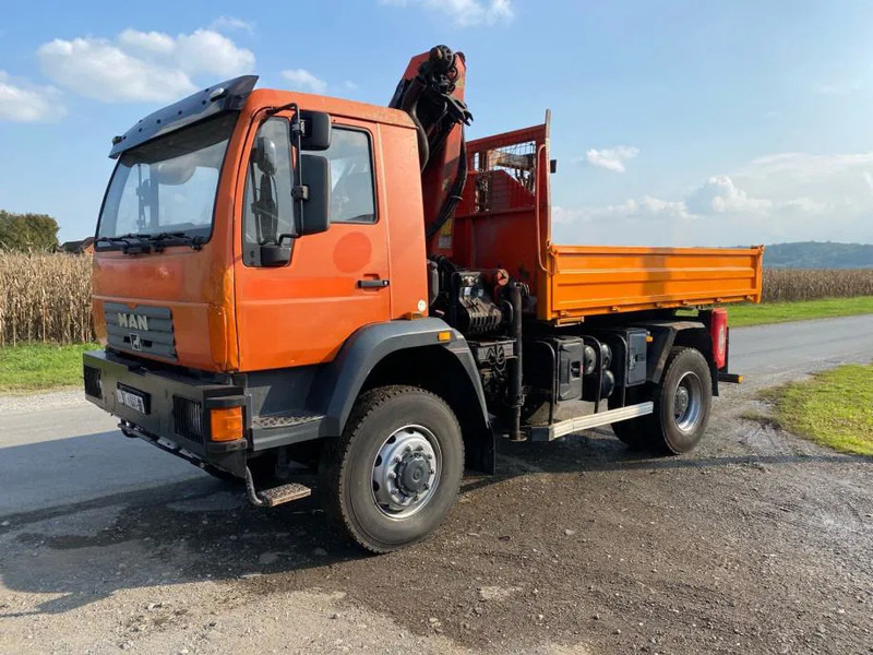 MAN LE 18-280 , 4X4 , Tipper , Palfinger PK 9501 - Savivartis sunkvežimis, Sunkvežimis su kranu: foto 3 MAN LE 18-280 , 4X4 , Tipper , Palfinger PK 9501 - Savivartis sunkvežimis, Sunkvežimis su kranu: foto 3