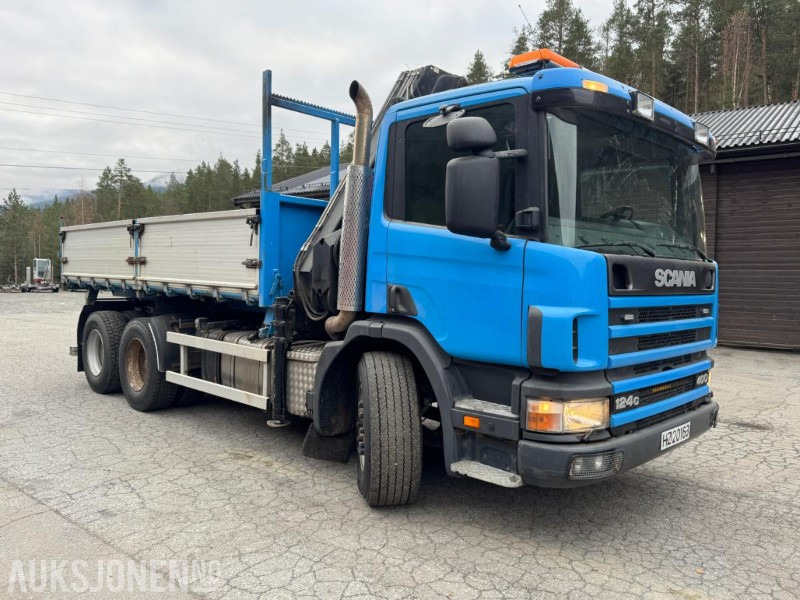 1997 Scania P124 400 kranbil med 3-veis tipp og klype - Sunkvežimis su kranu: foto 4 1997 Scania P124 400 kranbil med 3-veis tipp og klype - Sunkvežimis su kranu: foto 4