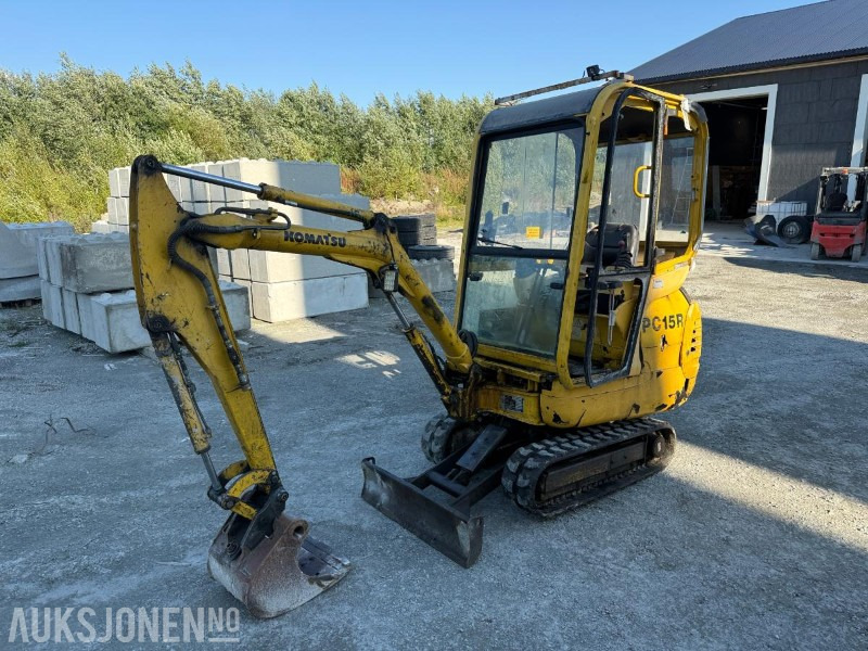 1999 Komatsu PC 15R-8 Minigraver med Adi-Tek henger - Mini ekskavatorius: foto 1 1999 Komatsu PC 15R-8 Minigraver med Adi-Tek henger - Mini ekskavatorius: foto 1