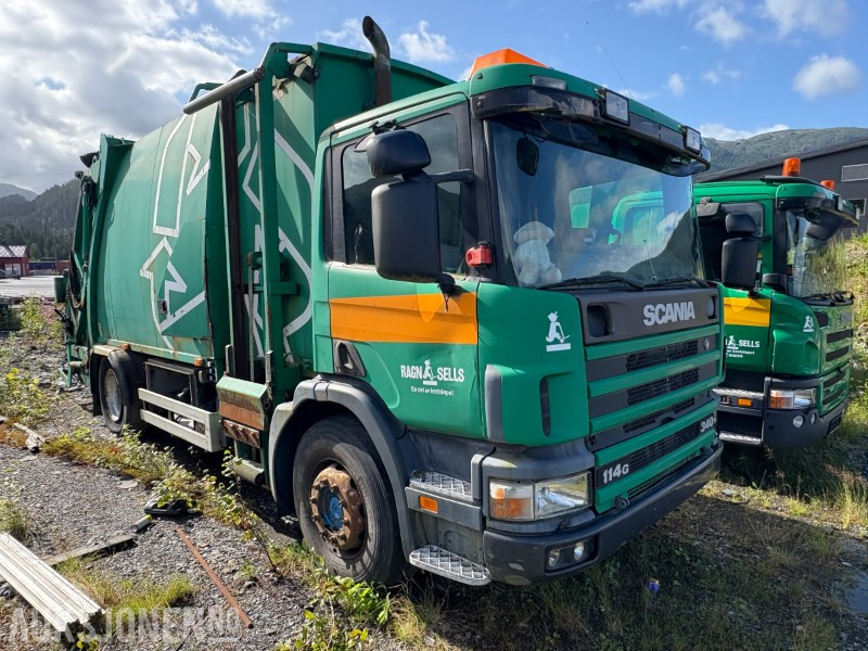 2000 Scania P114 komprimatorbil - renovasjonsbil - bossbil - Šiukšliavežis: foto 2 2000 Scania P114 komprimatorbil - renovasjonsbil - bossbil - Šiukšliavežis: foto 2