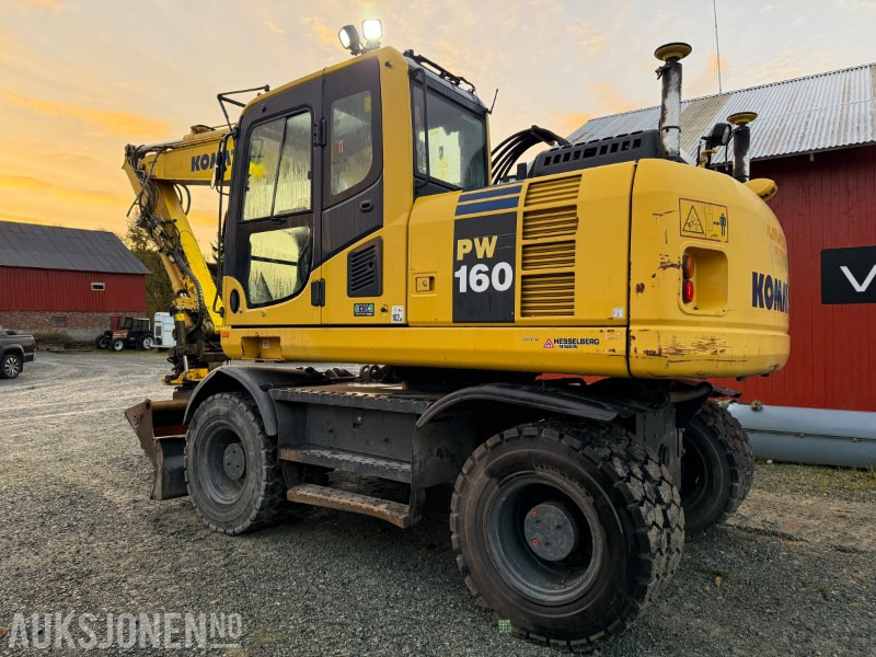 2015 Komatsu PW 160-8 Velutstyrt hjulgraver med Engcon rototilt, Leica GPS og sentralsmøring - Ekskavatorius: foto 5 2015 Komatsu PW 160-8 Velutstyrt hjulgraver med Engcon rototilt, Leica GPS og sentralsmøring - Ekskavatorius: foto 5
