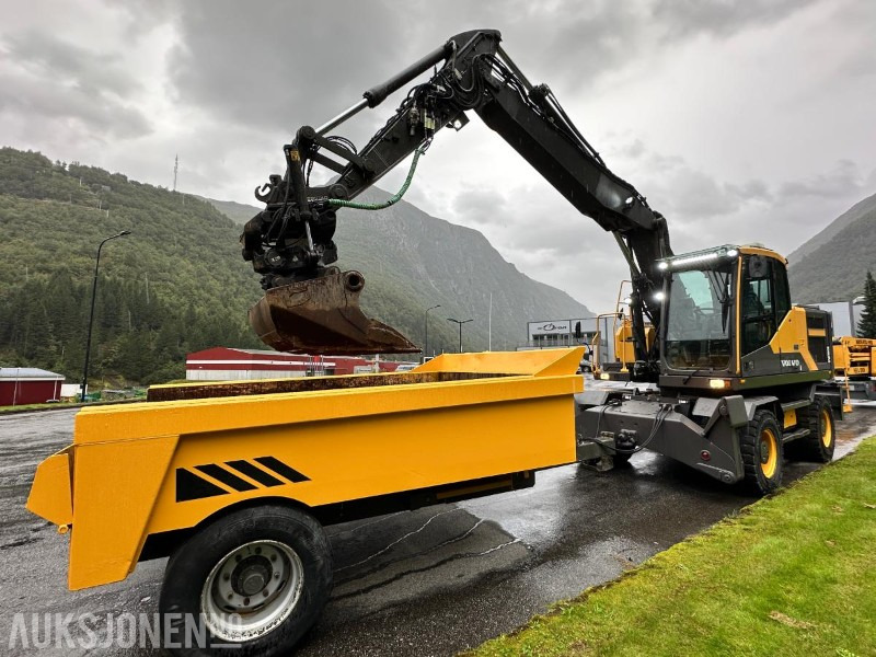 2015 Volvo EW160E Hjulgraver (7416 timer) m/ Foss-Eik tilhenger, Steelwrist tiltrotator og Gjerstad utstyr - Ekskavatorius: foto 2 2015 Volvo EW160E Hjulgraver (7416 timer) m/ Foss-Eik tilhenger, Steelwrist tiltrotator og Gjerstad utstyr - Ekskavatorius: foto 2