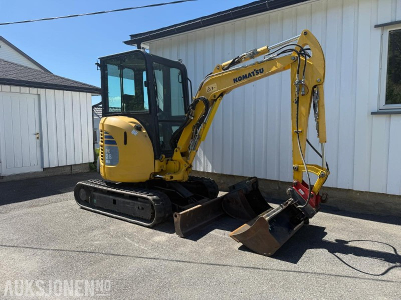 2016 Komatsu PC26MR minigraver m/2 skuffer. - Mini ekskavatorius: foto 2 2016 Komatsu PC26MR minigraver m/2 skuffer. - Mini ekskavatorius: foto 2