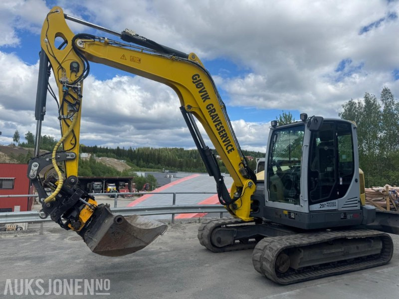 2016 Wacker Neuson ET 90 GRAVEMASKIN MED ROTOTILT, SENTRALSMØRING OG 3 SKUFFER - Ekskavatorius: foto 2 2016 Wacker Neuson ET 90 GRAVEMASKIN MED ROTOTILT, SENTRALSMØRING OG 3 SKUFFER - Ekskavatorius: foto 2