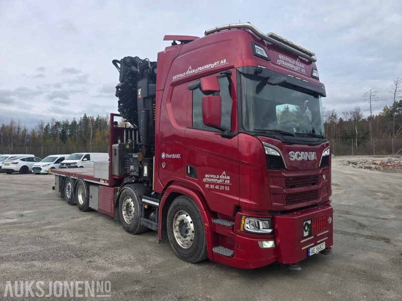 2019 Scania R-serie 580 kranbil / EURO 6 / Topp utstyrt / servicehistorikk / HIAB-kran 858, 80 Tm / Nylig EU - Sunkvežimis su kranu: foto 4 2019 Scania R-serie 580 kranbil / EURO 6 / Topp utstyrt / servicehistorikk / HIAB-kran 858, 80 Tm / Nylig EU - Sunkvežimis su kranu: foto 4