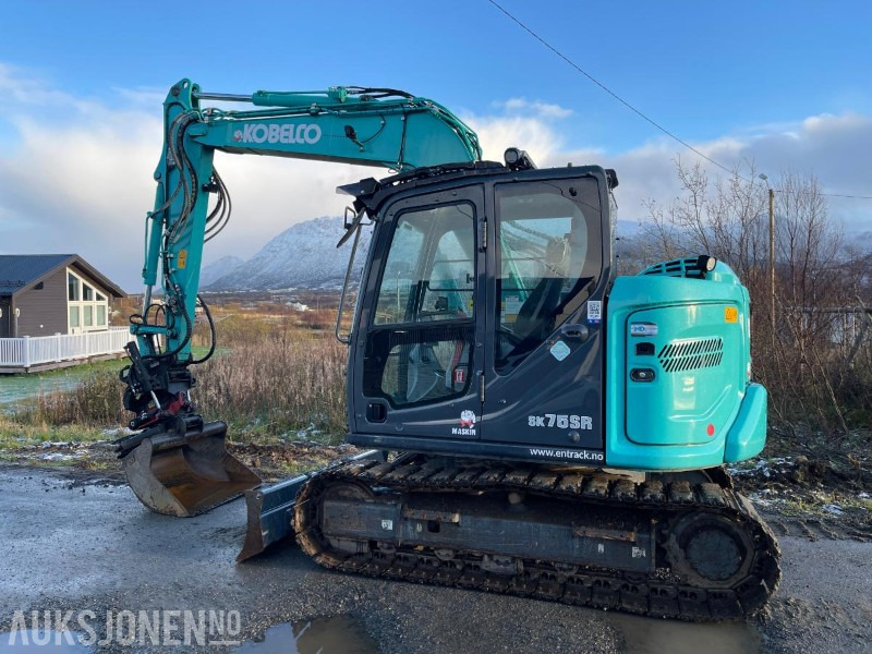 2021 Kobelco SK75SR-7 Gravemaskin med skjær, tiltrotator med gripekassett, nylig sertifisert, kun 2400 timer - Ekskavatorius: foto 3 2021 Kobelco SK75SR-7 Gravemaskin med skjær, tiltrotator med gripekassett, nylig sertifisert, kun 2400 timer - Ekskavatorius: foto 3