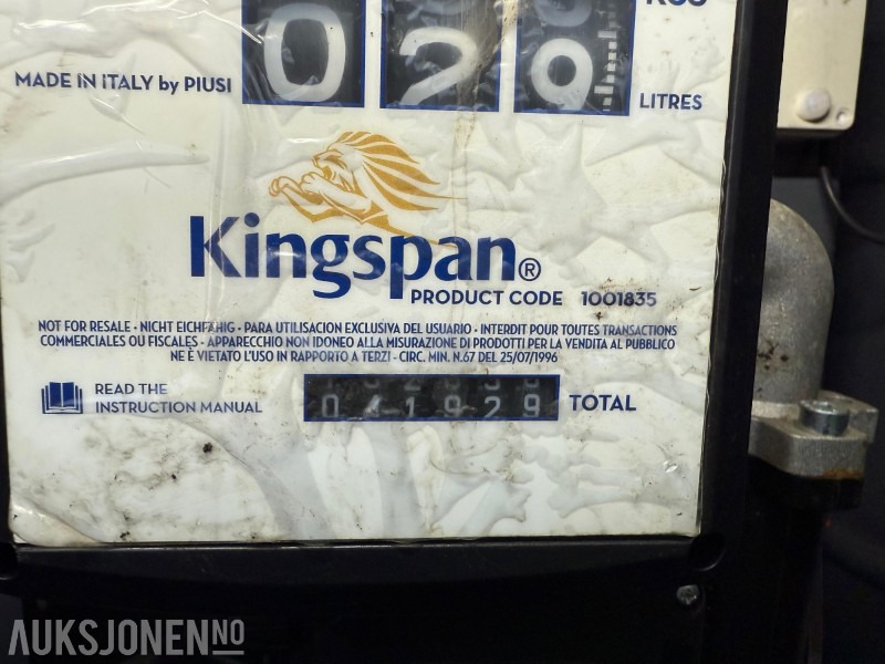 2022 Andre Kingspan Fuelmaster 3500L stasjonær dieseltank med pumpe og låsbart skap. - Statybinė įranga: foto 4 2022 Andre Kingspan Fuelmaster 3500L stasjonær dieseltank med pumpe og låsbart skap. - Statybinė įranga: foto 4