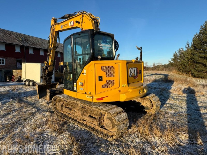 2022 Cat 308CR gravemaskin med gummipads / OilQuick / Engcon tiltrotator / 3 stk skuffer / 1334 timer - Ekskavatorius: foto 3 2022 Cat 308CR gravemaskin med gummipads / OilQuick / Engcon tiltrotator / 3 stk skuffer / 1334 timer - Ekskavatorius: foto 3