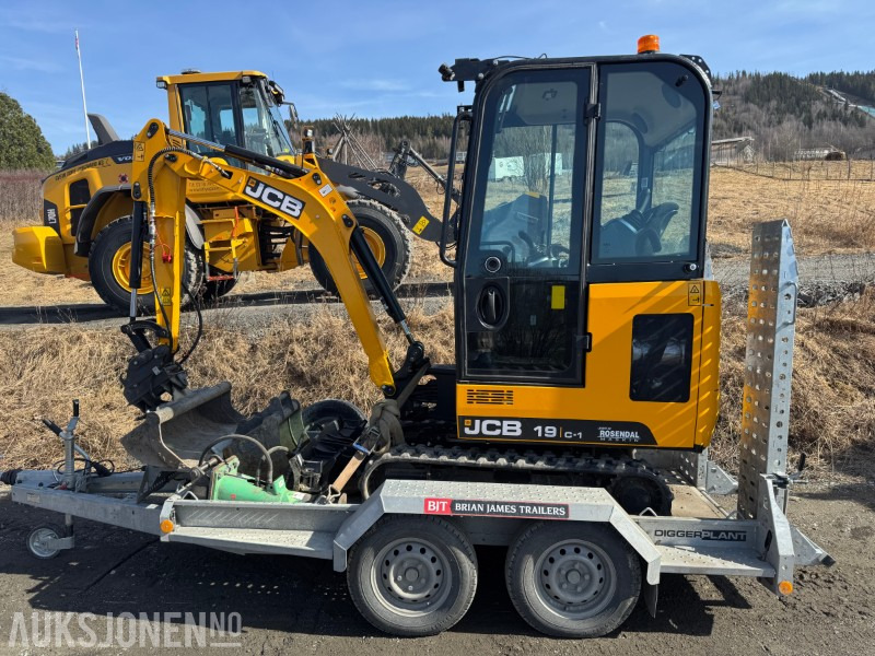 2024 JCB 19 C-1 MINIGRAVER, 3 SKUFFER, PIGGHAMMER, MASKINHENGER, KUN 200 TIMER, UTVIDET GARANTI - Mini ekskavatorius: foto 3 2024 JCB 19 C-1 MINIGRAVER, 3 SKUFFER, PIGGHAMMER, MASKINHENGER, KUN 200 TIMER, UTVIDET GARANTI - Mini ekskavatorius: foto 3