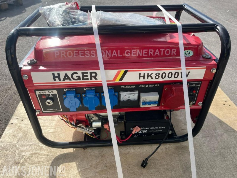 HAGER BENSIN AGGREGAT *UBRUKT* - Statybinė įranga: foto 1 HAGER BENSIN AGGREGAT *UBRUKT* - Statybinė įranga: foto 1
