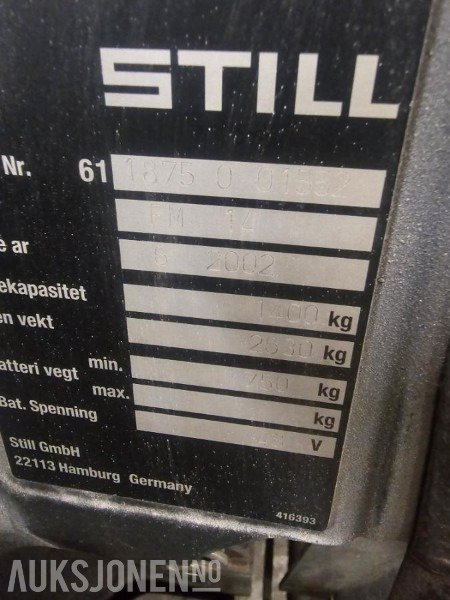 2002 Still Truck - Krovimo technika: foto 3 2002 Still Truck - Krovimo technika: foto 3