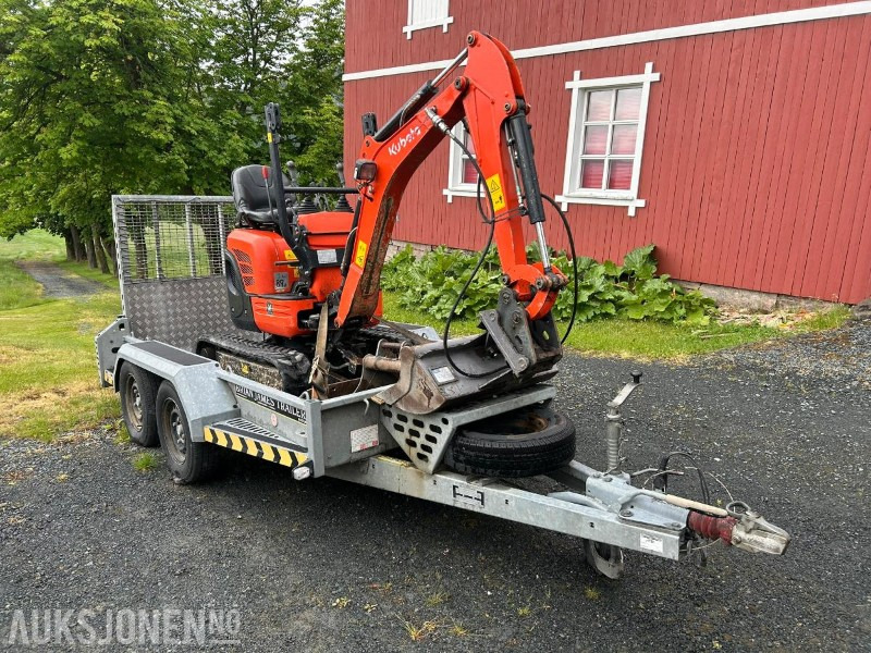 Kubota U10-3 Minigraver 2 skuffer m/tilhenger - Mini ekskavatorius: foto 4 Kubota U10-3 Minigraver 2 skuffer m/tilhenger - Mini ekskavatorius: foto 4