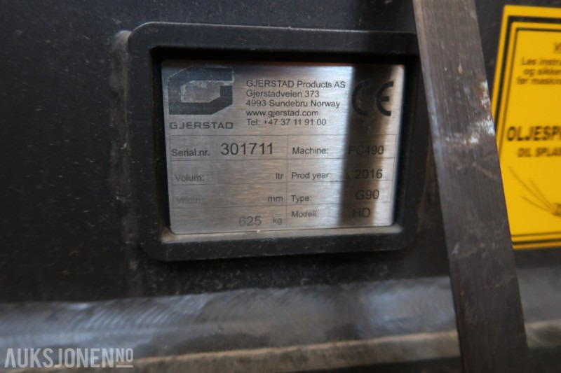2016 Gjerstad hydraulisk HK-Feste til 50 tonns maskin G90/S90 - Padargas - Statybinė technika: foto 5 2016 Gjerstad hydraulisk HK-Feste til 50 tonns maskin G90/S90 - Padargas - Statybinė technika: foto 5